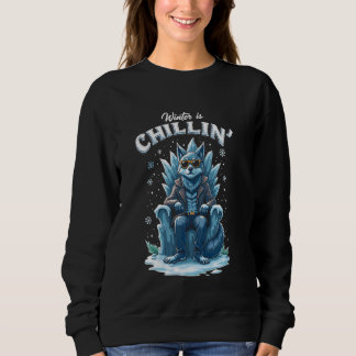 Sweatshirt L'hiver est Chillinu2019 Loup Cool drôle sur la gl