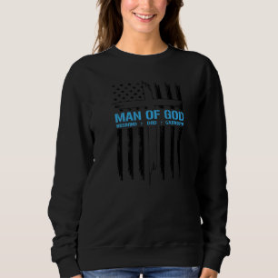 Sweatshirt L'Homme De Dieu Drapeau Croix-Américain Jésus Chri