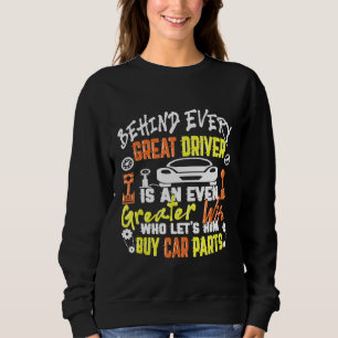 Sweatshirt L'homme derrière chaque grand pilote est une femme