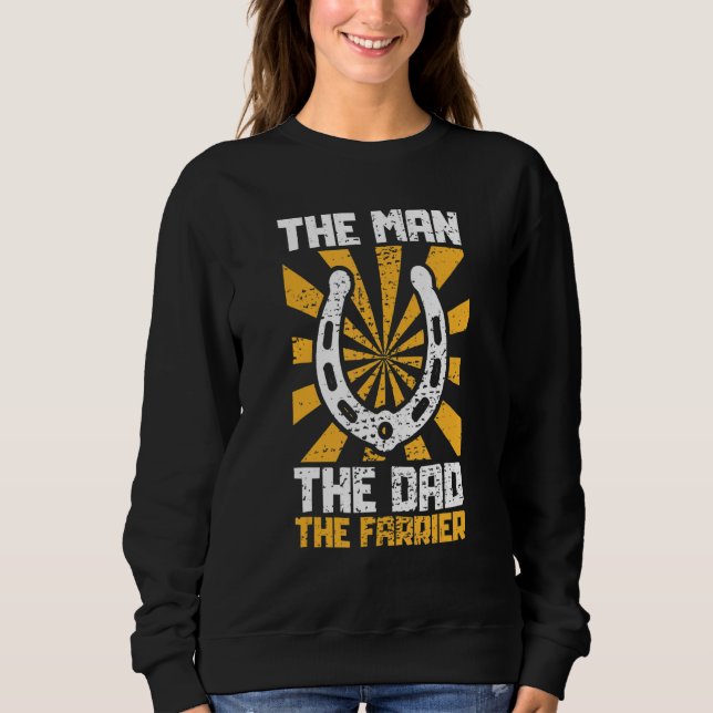 Sweatshirt L'Homme Le Papa Le Farrier Forgeant Forge Un (Devant)