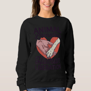 Sweatshirt Libération animale Libération humaine Amateur d'an