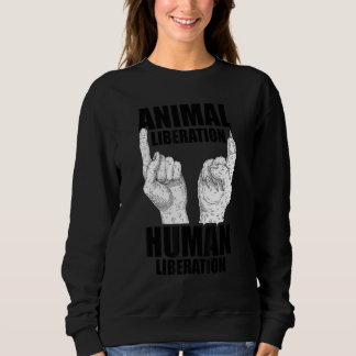 Sweatshirt Libération animale Libération humaine Amateur d'an