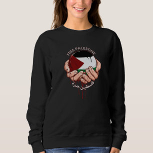 Sweatshirt Libérez la Palestine Drapeau J'aime Palestine Gaza