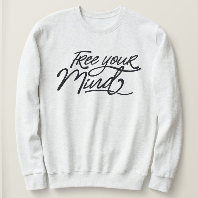 Sweatshirt Libérez Votre Esprit De Citation De Yoga Positif P (Design devant)