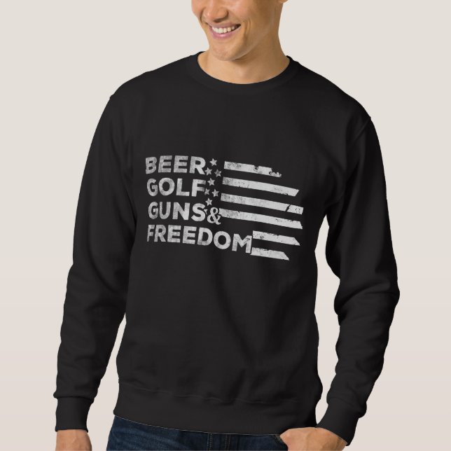 Sweatshirt Liberté des armes de golf de bière (Devant)