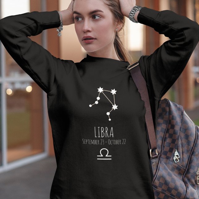 Sweatshirt Libra | Constellation Zodiaque personnalisée (Créateur téléchargé)