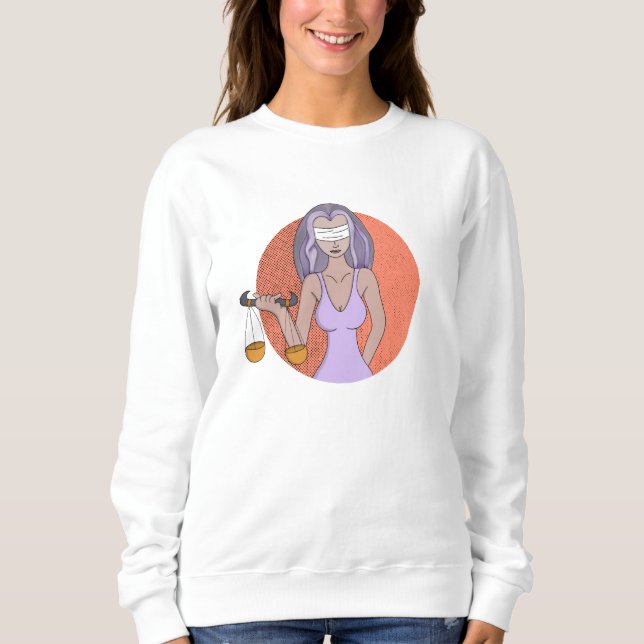 Sweatshirt Libra et la Dame de Justice (Devant)