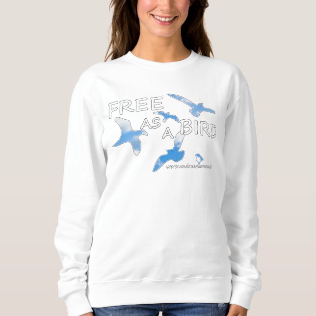Sweatshirt Libre comme un oiseau (Devant)