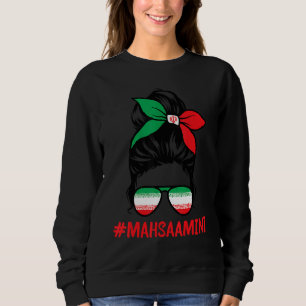 Sweatshirt Libre Iran Femmes Vie Liberté Chignon Désordonné D