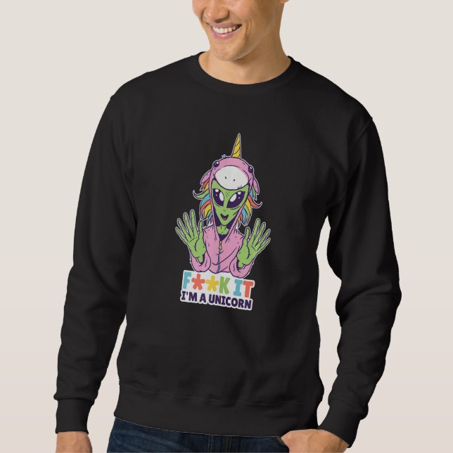 Sweatshirt Licorne Alien Drôle Mignons Unicorns Espace Martie (Devant)