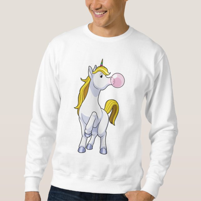 Sweatshirt Licorne avec Chewing-gum (Devant)