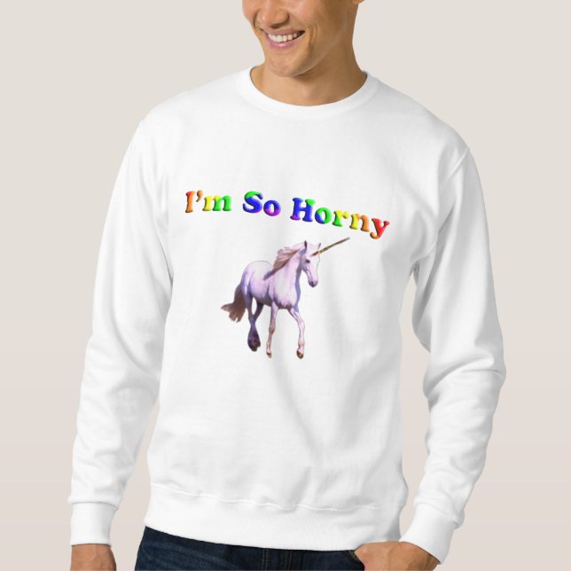 Sweatshirt Licorne cornée (Devant)