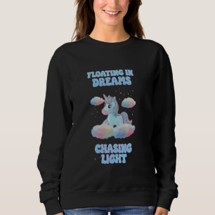 Sweatshirt Licorne Flottant Dans Les Rêves Hippies Éthérés Fa