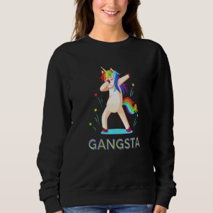 Sweatshirt Licorne Gangsta Dab Festival Club Rave