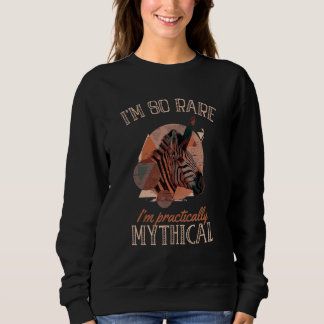 Sweatshirt Licorne mythique animal de zoo noir blanc rayé