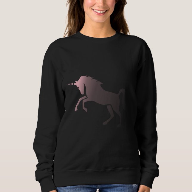 Sweatshirt Licorne rose d'effacement (Devant)