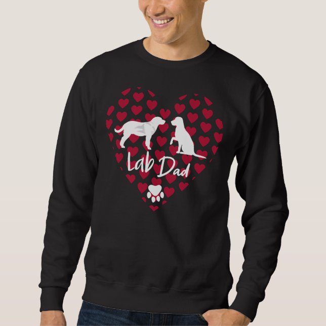 Sweatshirt L'Idée Lab Papa Pour Labrador Retriever Dog Propri (Devant)