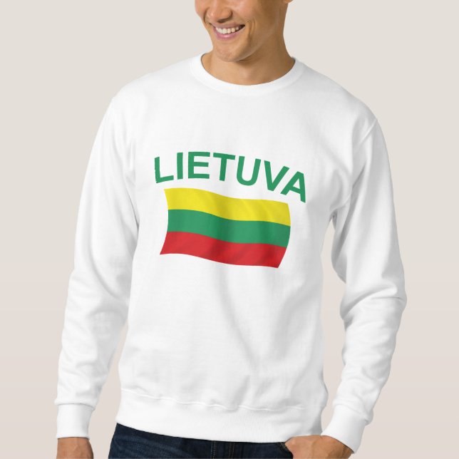 Sweatshirt Lietuva (Lithuanie) litres verts (Devant)