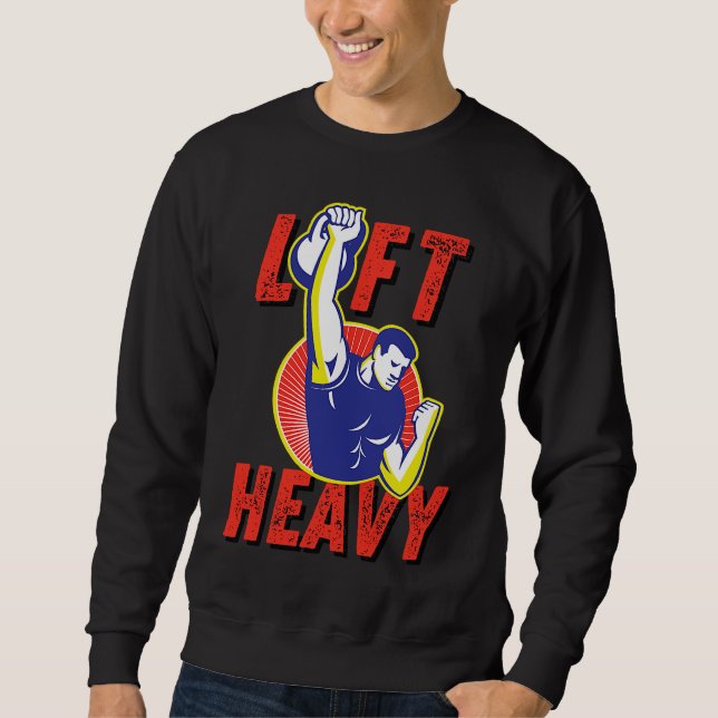 Sweatshirt Lift Heavy Kettlebell Workout Gym Weightlifting Fi (Devant)