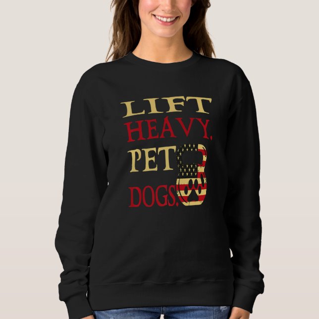 Sweatshirt Lift Heavy Pet Dogs American Bodybuilding Kettlebe (Devant)