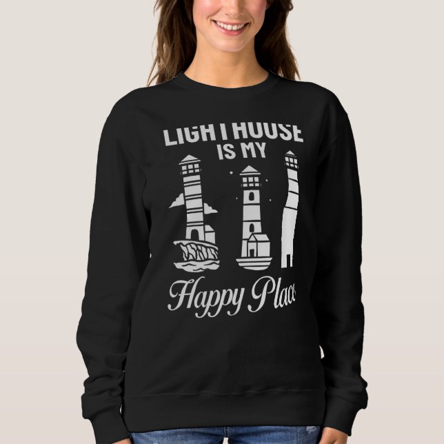 Sweatshirt Lighthouse Beach Ocean Quotes Lamp Light (Devant)