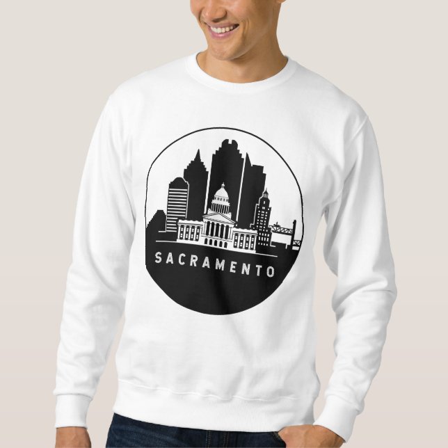 Sweatshirt Ligne aérienne de Sacramento en Californie (Devant)