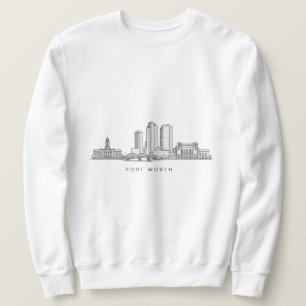 Sweatshirt Ligne artistique minimaliste de la skyline de Fort