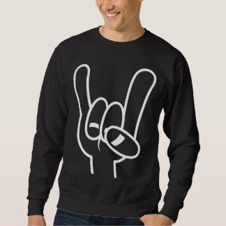 Sweatshirt Ligne blanche des cornes diaboliques en métal lour