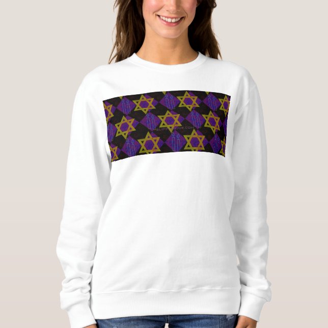 Sweatshirt L'image sur le thème de Hanukkah de SlipperyJoe's  (Devant)