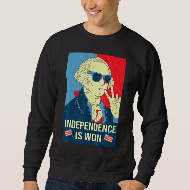 Sweatshirt L'Indépendance Est Gagnée George Washington Indépe (Devant)