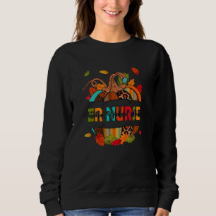 Sweatshirt L'infirmière de l'hôpital de l'automne Merci graci