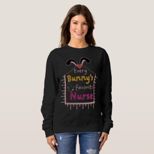 Sweatshirt L'infirmière préférée de chaque lapin