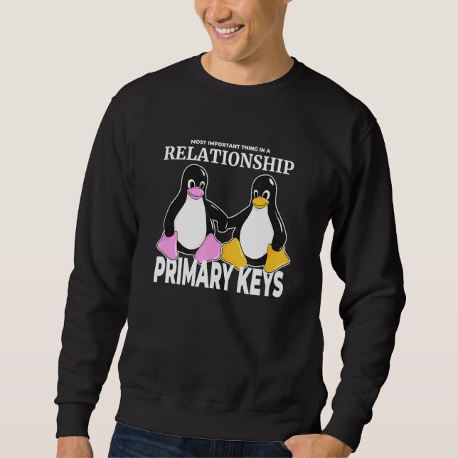 Sweatshirt Linux Penguin Love Secret De Relation Principal (Devant)