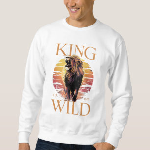 Sweatshirt Lion avec des mots : Roi du Far (b)