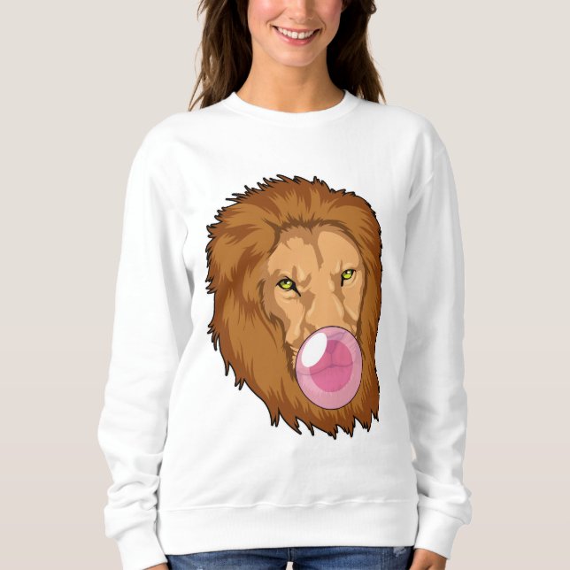Sweatshirt Lion avec gomme Bubble (Devant)