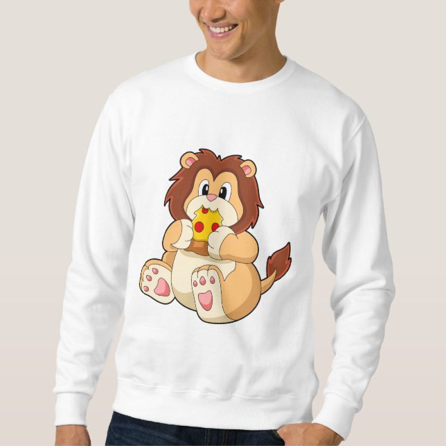 Sweatshirt Lion avec morceau de Salami Pizza.PNG (Devant)