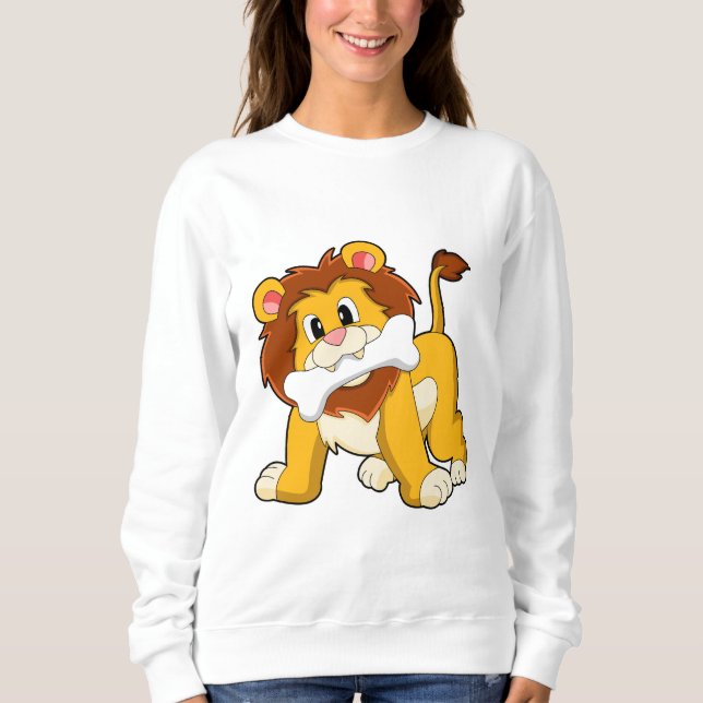 Sweatshirt Lion avec os (Devant)