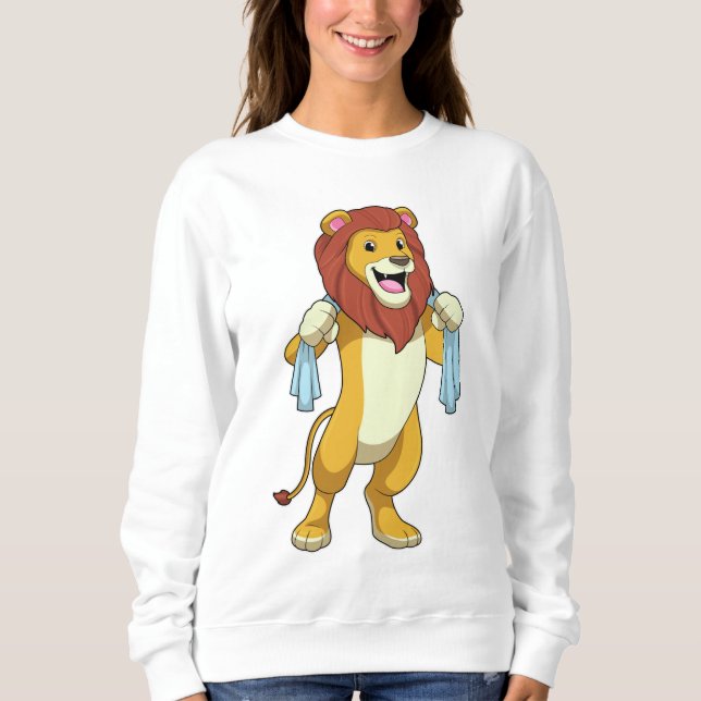 Sweatshirt Lion avec serviette pour douche (Devant)