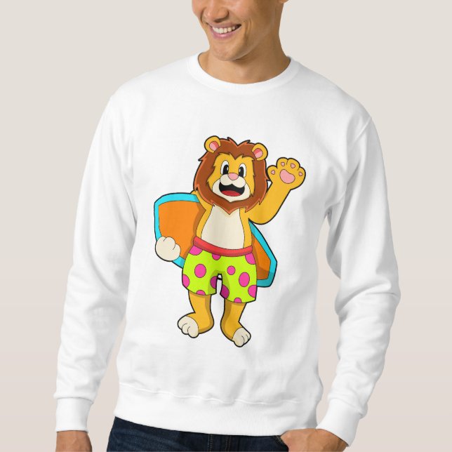 Sweatshirt Lion comme surfer avec Surfer (Devant)