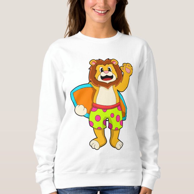 Sweatshirt Lion comme surfer avec Surfer (Devant)