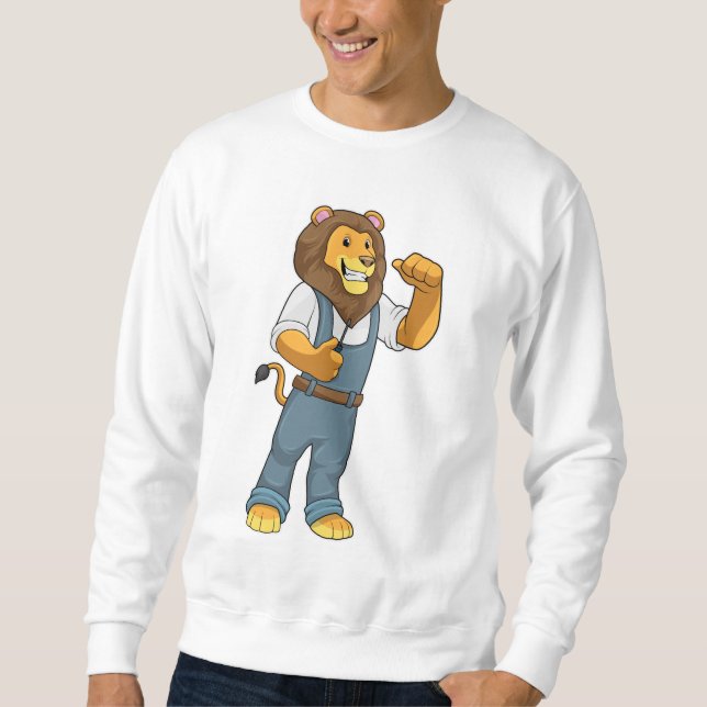 Sweatshirt Lion comme tournevis de Handyman (Devant)