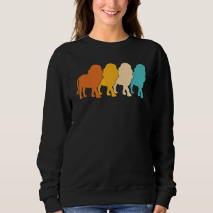 Sweatshirt Lion de safari Afrique Roi animal Lion rétro
