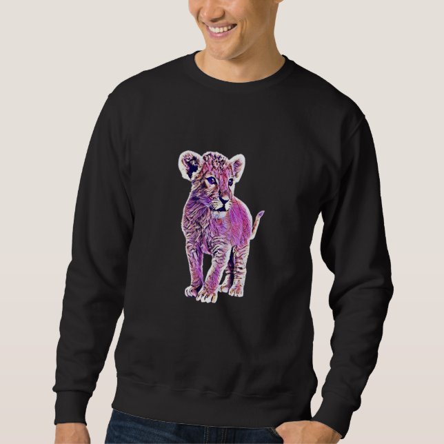 Sweatshirt Lion Enfants Lion Afrique Chat Lion Manille Femmes (Devant)