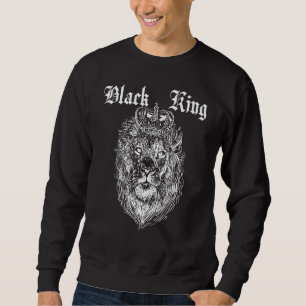 Sweatshirt Lion Fort Pour Africain Fier Homme Roi Noir