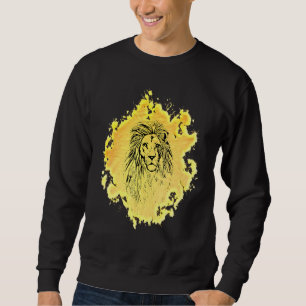 Sweatshirt Lion Head Afrique Gros Chat Mane Coloré Lions