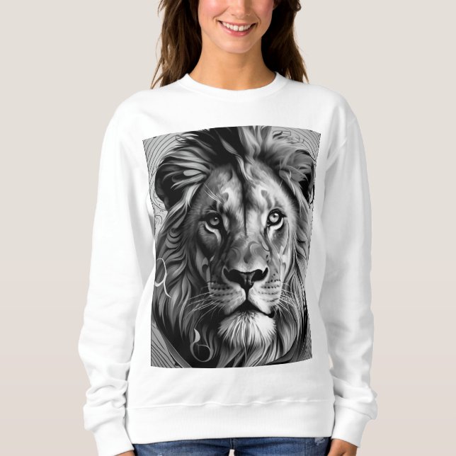 Sweatshirt Lion le T-shirt roi (Devant)