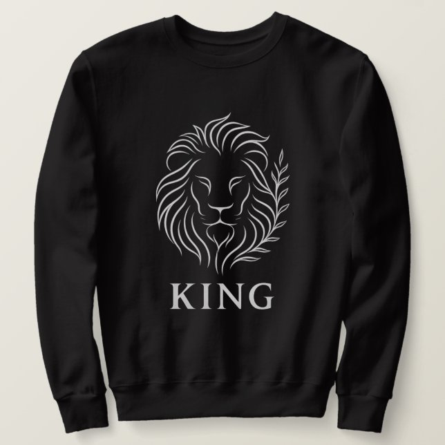 Sweatshirt Lion Lumineux & Flux d'Aura (Design devant)