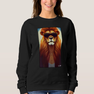 Sweatshirt Lion Lunettes de soleil Predatchat animal sauvage