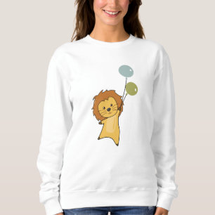 Sweatshirt Lion mignons Animaux Gros Ballons Chat Pour Enfant