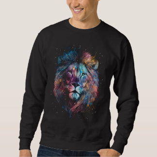 Sweatshirt Lion Nebular - Graffiti Neon Enk Splash